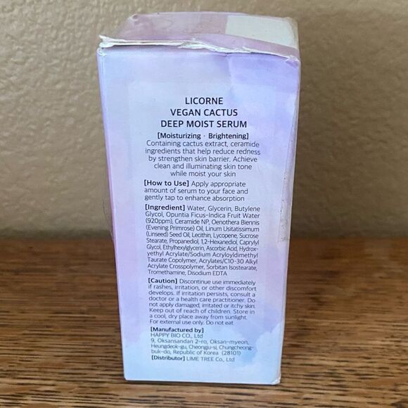 NIB New Licorne Vegan Cactus Deep Moist Serum. 1.52 oz/45 ml - Picture 10 of 14